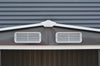 10 x 8ft Dark Grey Apex Roof Garden Shed Galvanized Steel Outdoor w/ Foundation