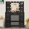 Dressing Table Mirror with Lights Makeup Vanity Desk Organizer Dresser 7 Drawers