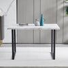 Rectangular Kitchen Dining Table Wooden Table 4-6 Seats Family Party Table White