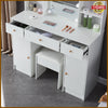 NEW Vanity Makeup Table Dressing Desk Set with Stool Mirror 10 LED Lights Mirror