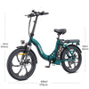 Hillmiles 20" Folding Electric Bike 36V 13Ah 250W City Ebike 15.5mph Fat Tire UK
