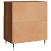 Swpsd Sideboard Buffet Cabinet 2 pcs Brown Oak Engineered Wood Side Cabinet T4U8