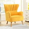 Oyster Wing Back Armchair With Cushion Linen Upholstered Seat Bedroom Sofa Chair