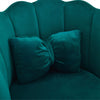 Tub Chair Accent Chair Curved Back Velvet Upholstered Armchair metal Legs Green