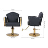 Adjustable Barber Chair Faux Leather Swivel Hydraulic Salon Chairs with Footrest