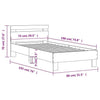 Tidyard Bed Frame Bed Base Wax Brown 90x200 Solid Wood Pine Bedstead Base R3P8
