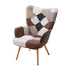 Wing Button Back Upholstered Armchair w/Footstool Relax Lazy Sofa Lounge Chair