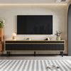 Modern TV Stand 3 Door Cabinet Sideboard with Storage for up to 70 Inch TV Black