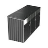Triple Wheelie Bin Storage Metal Store Cover Garden Rubbish Dustbin 3 Shed House