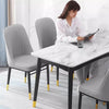 Faux Leather Upholstered Dining Chairs Set of 2 Thick Seat High Back Chair Grey