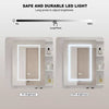 LED Bathroom Mirror Cabinet with Demister LED Lights Extra Large Storage Cabinet