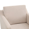 Upholstered Living Room Accent Chair Reading Armchair Linen Single Sofa Wood Leg