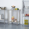 Kitchen Work Table Commercial Catering Bench Utility Stainless Steel Backsplash