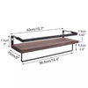 2 Rustic Wall Floating Shelves Bathroom Kitchen Storage Rack w/ Towel Rod
