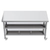 Mobile Stainless Steel Commercial Kitchen Work Tops Unit Food Prep Work Tables