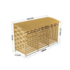 2.345m x 1.31m Large Wooden Outdoor Garden Triple Wheelie Bin Storage for 3 Bins