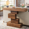 Rustic Console Table, 108cm Slim Wood Sofa Side Table Behind Couch for Hallway