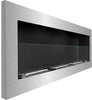 Bio Ethanol Fireplace Biofire Fire Stainless Steel Wall Glass 1400 x 400 Modern