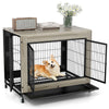 Indoor Decorative Pet House End Table w/3 Lockable Doors-Grey