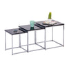 Nest Of 3 Nested Nesting Tables Side End Coffee Table Glass/Wood for Living Room