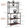 5 Tier Kitchen Bakers Rack Rustic Cabinet Storage Organizer Shelving Unit Stand