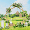 Dual-Hexagon Wooden Wedding Arch Backdrop Stand Archway Boho Party Arbor