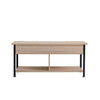 Coffee Table Lift-Top Table Open Hidden Storage Living Room Furniture Light Oak