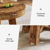 31.5-Inch Round Coffee Table, Solid Wood Center Table with Thickened Tabletop