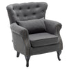 Leisure Single Sofa Armchair Modern Wing Back Chesterfield Button Accent Chair