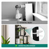 L-Shape Bookshelf Corner Bookcase Home Office Storage Display Rack Freestanding