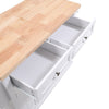 Kitchen Storage Trolley 2 Drawers Cabinet Cupboard Sideboard Dining Cart W/Wheel