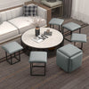 Dining Breakfast Stools 5x Cube PU Cube Nesting Footstool Ottoman Vanity Chair