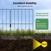 25 Pcs Decorative Garden Fence Rustproof Folding Metal Wire Animal Barrier Black