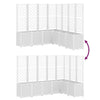 Garden Planter with Trellis - White Polypropylene Flower Pot Box, Rattan , V1Z4