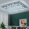 Modern XL Living Room Lamp LED Celling Light Crystal Pendant Chandelier Square