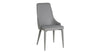 DFS Sottile Grey Faux Leather Set of 2 Dining Chairs RRP £449
