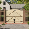 Driveway Gate Wooden Double Gate Pedestrian Side Door Heavy Duty Timber Unit