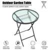 Rattan Garden Folding Dining Table and 2 Chairs Outdoor Balcony Patio Bistro Set