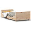 Bed Frame with Headboard 90x200 Solid Wood Pine E1W6