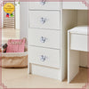White Dressing Table with Mirror Vanity Makeup Desk & Stool Set With LED Lights
