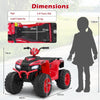 Kids Ride on Car 24V Soft Start Electric Vehicle with LED Lights-Red