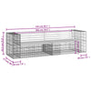 CIADAZ Garden Gabion Design 244x71x65.5 Solid Wood , Garden Furniture, , U1V1