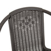 Set of 2 4 6 Rattan Plastic Strong Stackable Outdoor Patio Garden Chairs w/ Arms