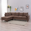 L-Shaped Corner Sofa, Sectional Couch with Built-in USB Port Chaise