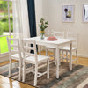 New Solid Wood Dining Table and 4 Chairs Set Home Kitchen Furniture 4 Colours
