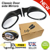 1 Pair Universal Car Classic Door Wing Side Mirror Rearview Vintage Black L+R