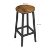 Vintage Set of 2 Bar Stools Tall Kitchen Stools Breakfast High Chair UKLBC32X
