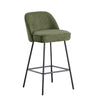 2X Breakfast Bar Stools Thickened Pad Linen Dining Chairs for Counter Kitchen