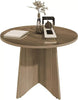 Sunon Round Conference Table 105cm Dia Office Conference Table Dining (walnut)