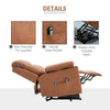 Power Lift Chair Electric Riser Armchair with Remote Control, Brown